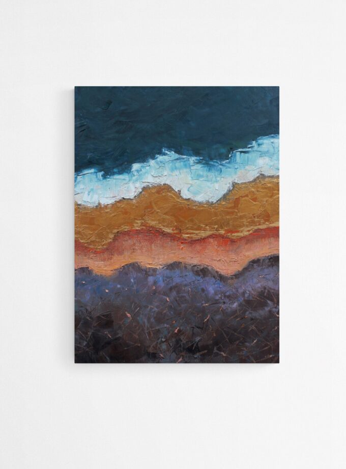 abstract beach wall painting