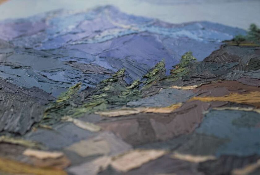 Impressionist mountain landscape