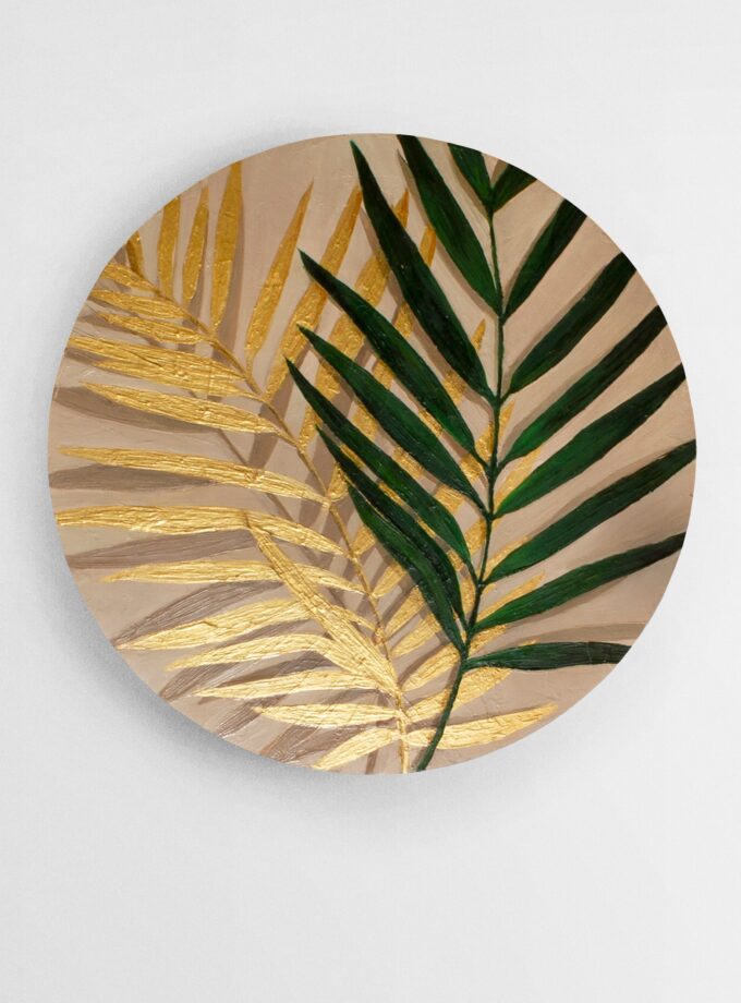 Tropical round wall art