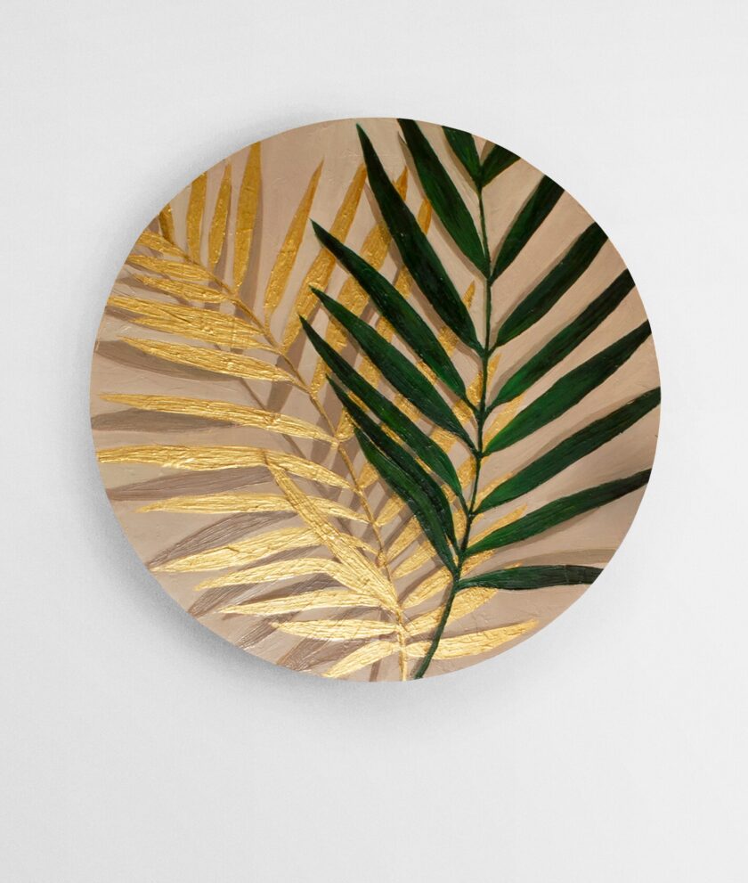 Tropical round wall art