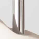 Table lamp with Lampshade, Gray Corrugated Lampshade, Ceramic Night Light - silver