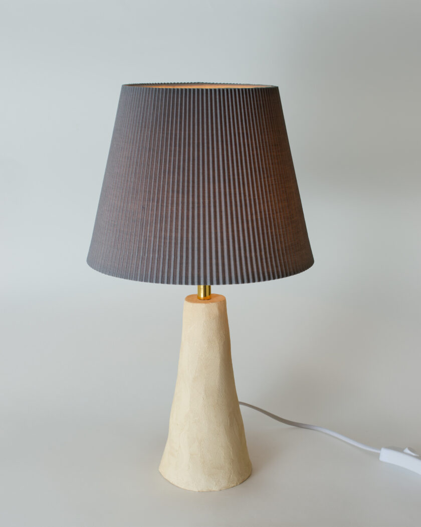 Ceramic table lamp with lampshade
