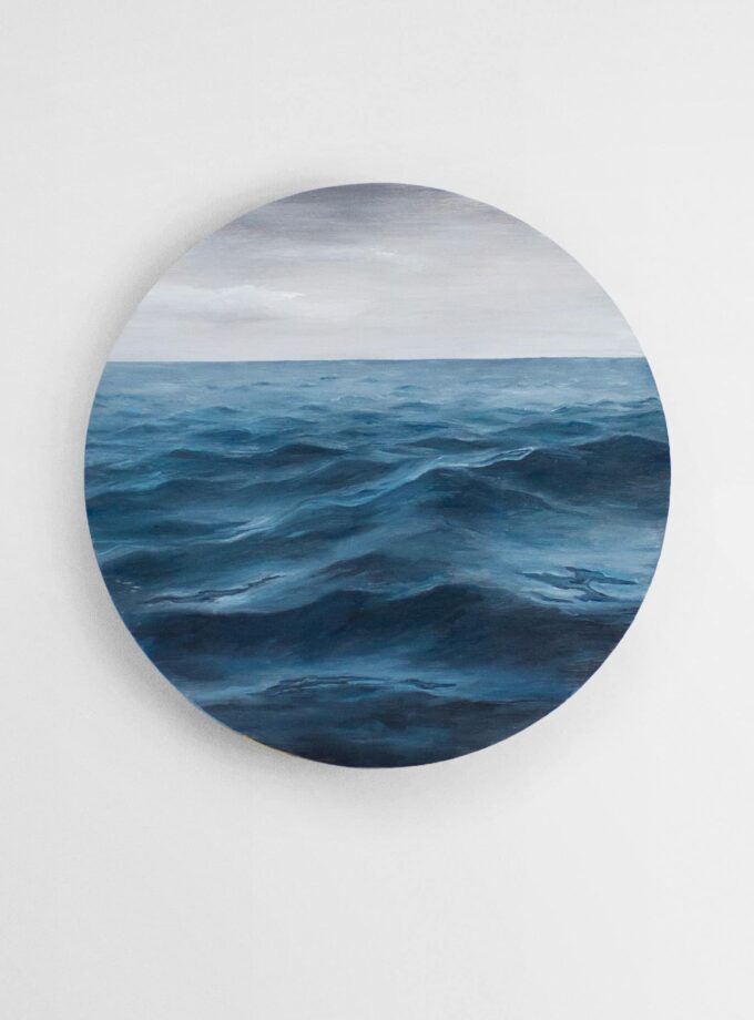 Oil Painting Sea Landscape Round