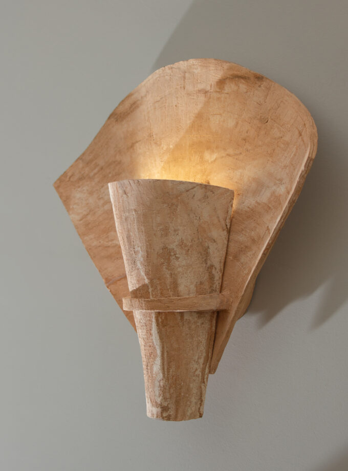 ceramic wall sconce lotus