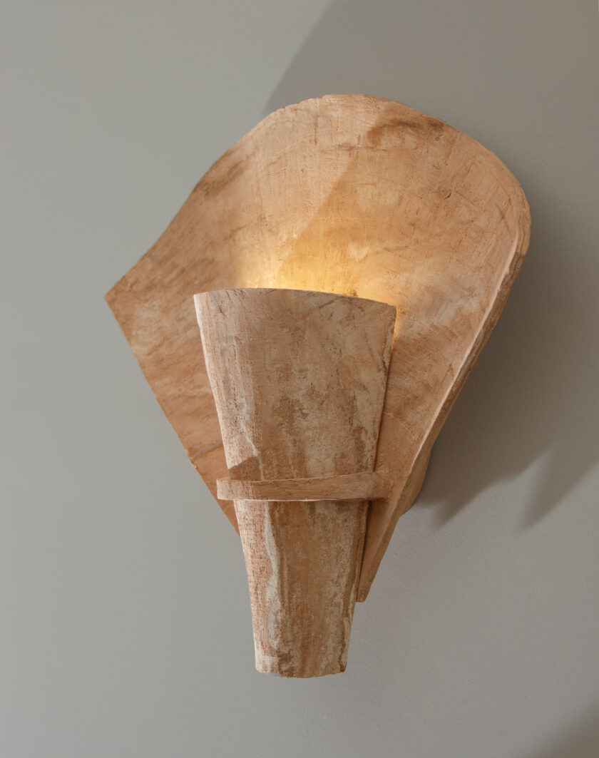 ceramic wall sconce lotus