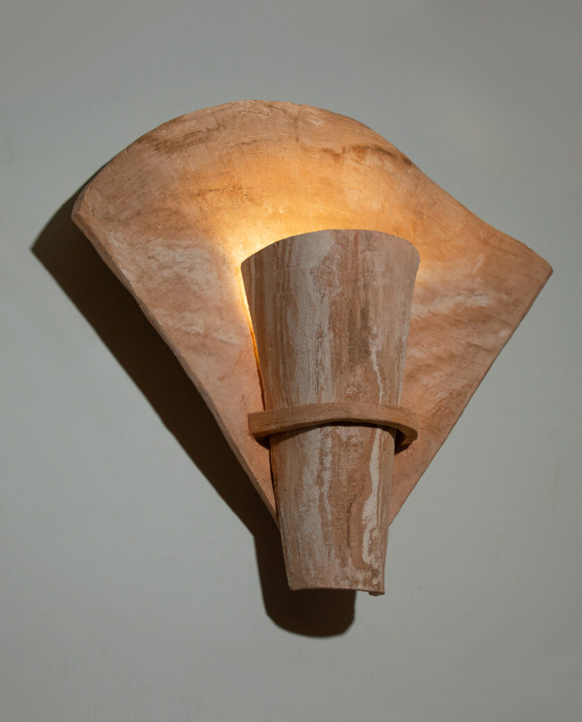 ceramic wall sconce lotus