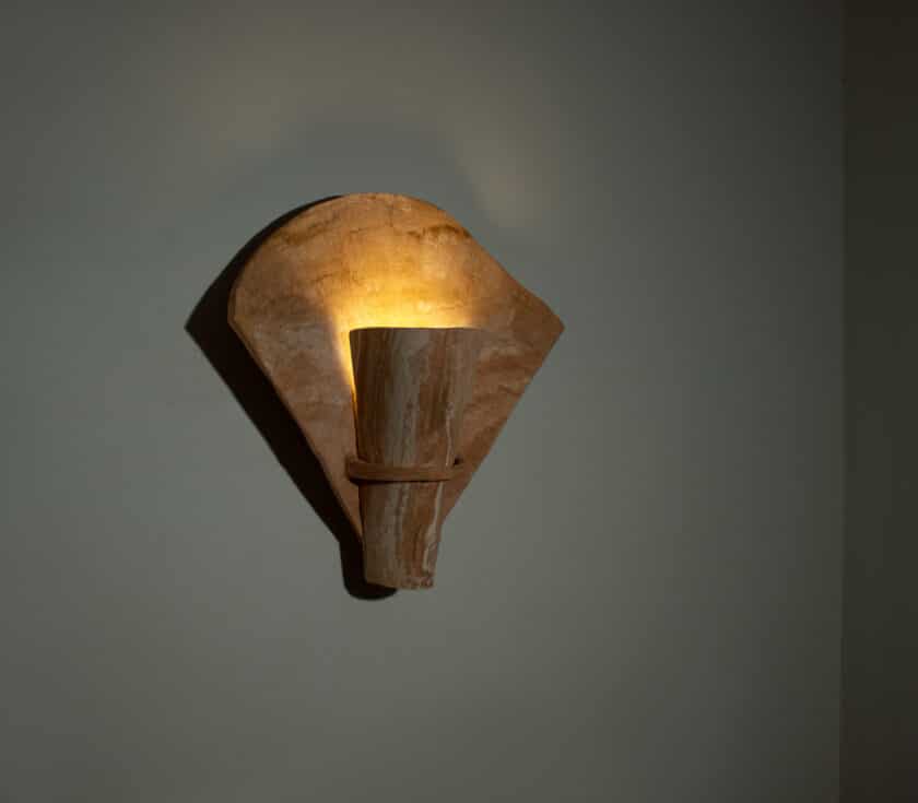 ceramic wall sconce lotus