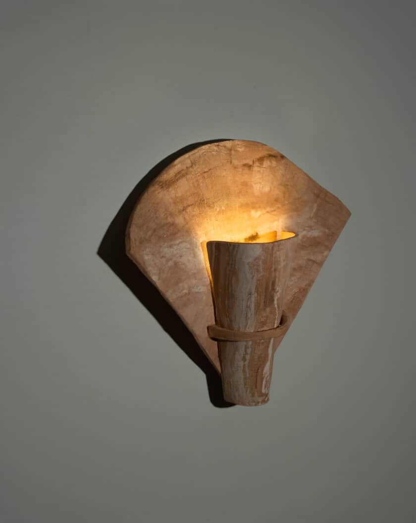 ceramic wall sconce lotus