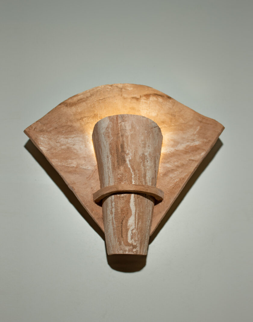 ceramic wall sconce lotus